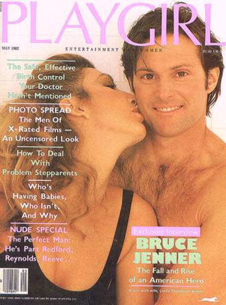 1982 - In copertina con la seconda moglie Linda Thompson, da cui ha avuto due figli: Brandon Jenner (1981) e Brody Jenner (1983)